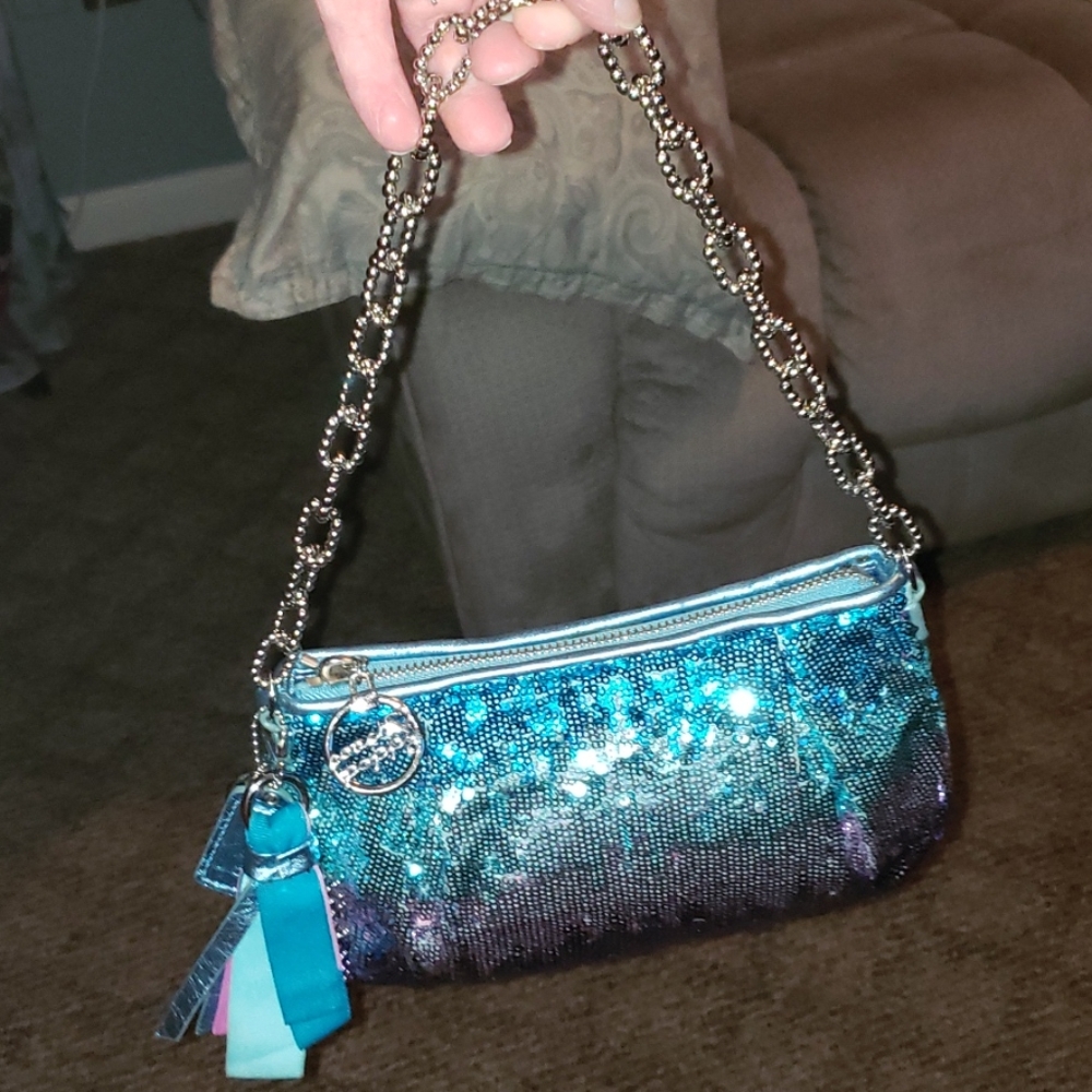 Coach Poppy Limited Ed. Ombre' Sequins Evening Bag - Picture 8 of 16